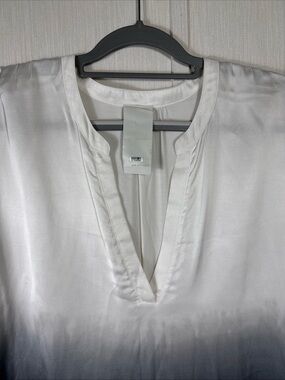 Heather Ombre Mini Dress in White to Gray